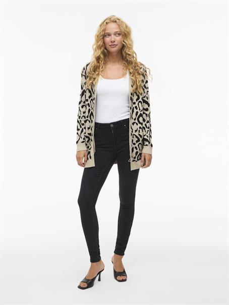VITIF OPEN L/S KNIT CARDIGAN - NOOS natural melange
