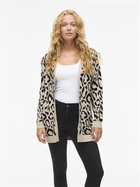 VITIF OPEN L/S KNIT CARDIGAN - NOOS natural melange