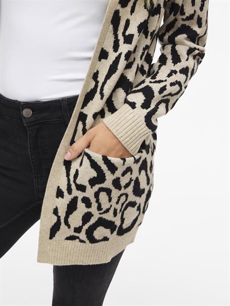 VITIF OPEN L/S KNIT CARDIGAN - NOOS natural melange