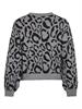 VITIP O-NECK L/S JACQUARD KNIT TOP/R/1 medium grey melange