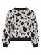 VITIP O-NECK L/S JACQUARD KNIT TOP/R/1 super light natural melan