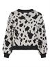 VITIP O-NECK L/S JACQUARD KNIT TOP/R/1 super light natural melan