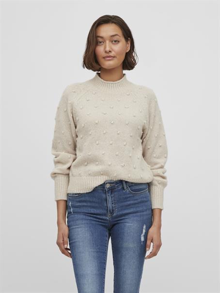 VITULI O-NECK L/S KNIT TOP/SU/PB/1 birch