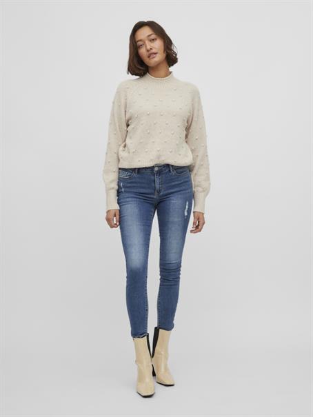 VITULI O-NECK L/S KNIT TOP/SU/PB/1 birch