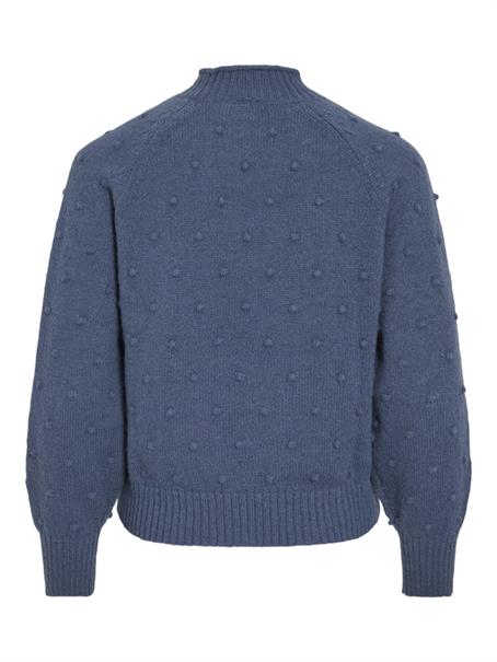 VITULI O-NECK L/S KNIT TOP/SU/PB/1 vintage indigo