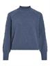 VITULI O-NECK L/S KNIT TOP/SU/PB/1 vintage indigo