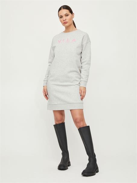 VIVILA L/S SWEAT DRESS light grey melange