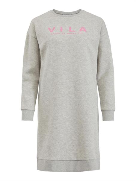 VIVILA L/S SWEAT DRESS light grey melange