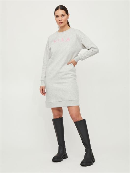 vivila-l-s-sweat-dress-light-grey-melange