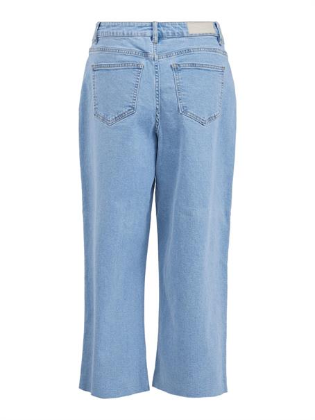 VIWIDEY NEIMA HW CROPPED WIDE JEANS light blue denim