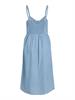 VIZIA STRAP MIDI DENIM DRESS - NOOS light blue denim