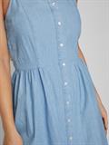 VIZIA STRAP MIDI DENIM DRESS - NOOS light blue denim