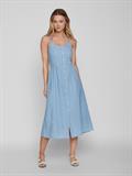 VIZIA STRAP MIDI DENIM DRESS - NOOS light blue denim