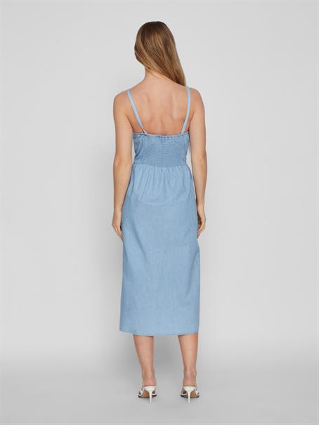 VIZIA STRAP MIDI DENIM DRESS - NOOS light blue denim