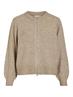 VIZICHY O-NECK L/S ZIP KNIT CARDIGAN/R/1 natural melange