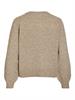 VIZICHY O-NECK L/S ZIP KNIT CARDIGAN/R natural melange