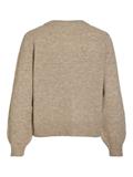 VIZICHY O-NECK L/S ZIP KNIT CARDIGAN/R natural melange