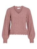 VIZIRA V-NECK L/S DETAIL KNIT TOP/VOL nostalgia rose