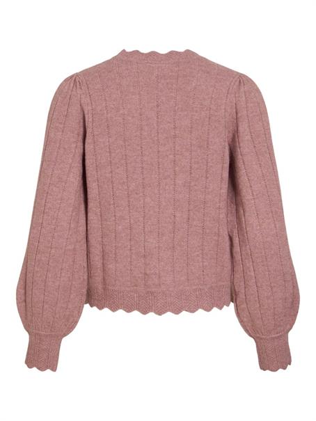 VIZIRA V-NECK L/S DETAIL KNIT TOP/VOL nostalgia rose