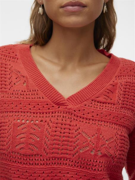 VMABRIL LS V-NECK PULLOVER GA BOO cayenne