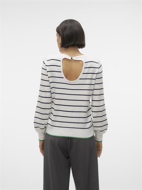 VMALMA LS O-NCK BUTTON BACK PULLOVER BOO snow white2