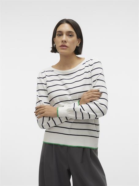 VMALMA LS O-NCK BUTTON BACK PULLOVER BOO snow white2