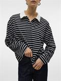VMALMA LS STRIPED POLO TEE EXP black