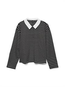 VMALMA LS STRIPED POLO TEE EXP black