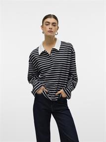VMALMA LS STRIPED POLO TEE EXP black