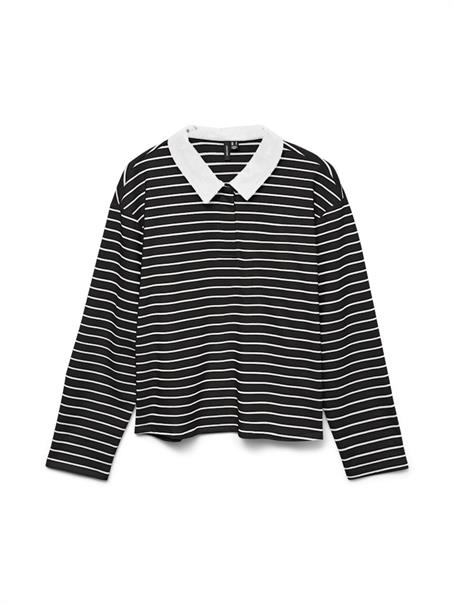 VMALMA LS STRIPED POLO TEE EXP black