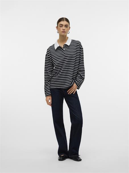 VMALMA LS STRIPED POLO TEE EXP black
