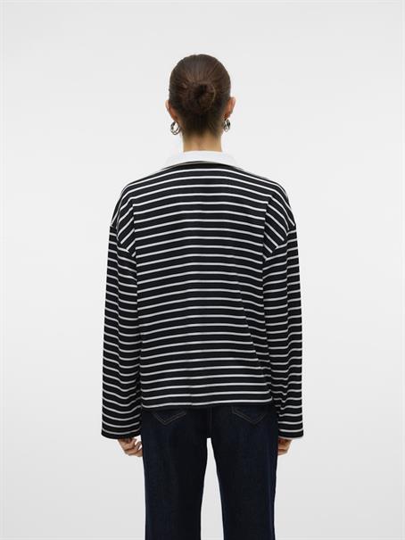 VMALMA LS STRIPED POLO TEE EXP black