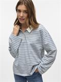 VMALMA LS STRIPED POLO TEE EXP light grey melange