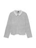 VMALMA LS STRIPED POLO TEE EXP light grey melange