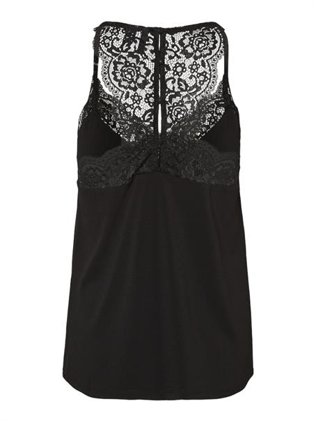 VMANA S/L LACE TOP GA NOOS black