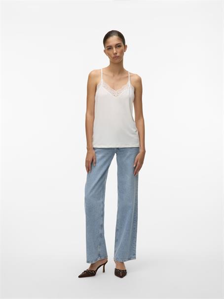 VMANA S/L LACE TOP GA NOOS snow white