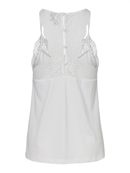 VMANA S/L LACE TOP GA NOOS snow white