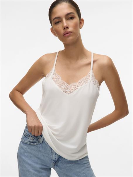 VMANA S/L LACE TOP GA NOOS snow white