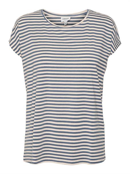 VMAVA SS TOP STRIPE GA JRS NOOS china blue-pristine
