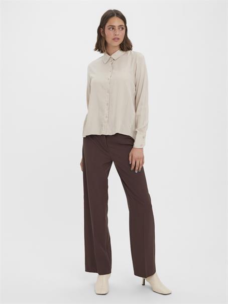 VMBEAUTY LS SHIRT WVN GA NOOS silver lining