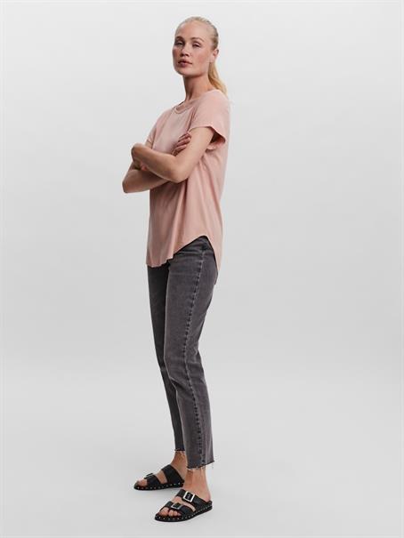 VMBECCA PLAIN SS TOP WVN NOOS misty rose