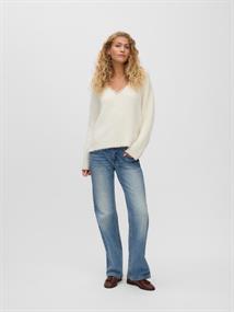 VMBERRY LACE LS V-NECK PULLOVER NOOS birch
