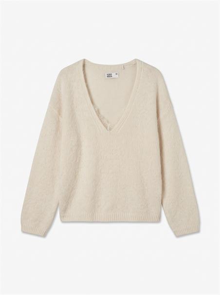 VMBERRY LACE LS V-NECK PULLOVER NOOS birch