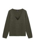 VMBERRY LACE LS V-NECK PULLOVER NOOS forest night