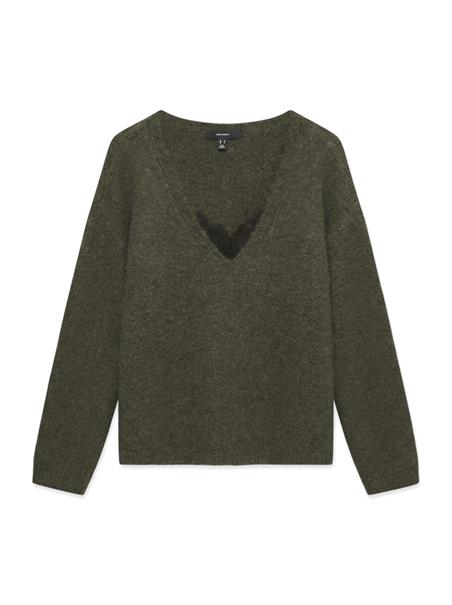 VMBERRY LACE LS V-NECK PULLOVER NOOS forest night