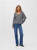 VMBERRY LACE LS V-NECK PULLOVER NOOS medium grey melange