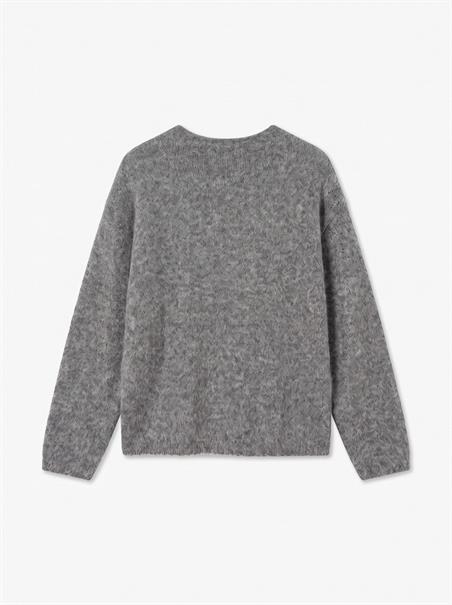 VMBERRY LACE LS V-NECK PULLOVER NOOS medium grey melange