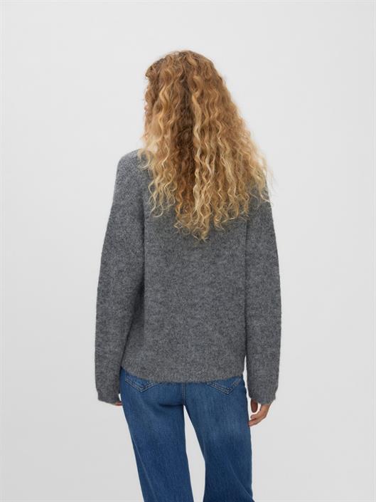 vmberry-lace-ls-v-neck-pullover-noos-medium-grey-melange