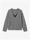 VMBERRY LACE LS V-NECK PULLOVER NOOS medium grey melange