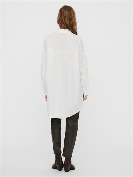 VMBINA L/S OVERSIZE SHIRT WVN NOOS snow white